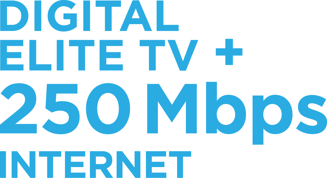 Digital Elite TV + 250mbps Internet and FREE DVR